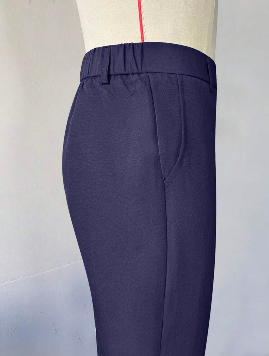 Men’s Vertical Striped Tapered Suit Pants – Business Casual Formal Trousers