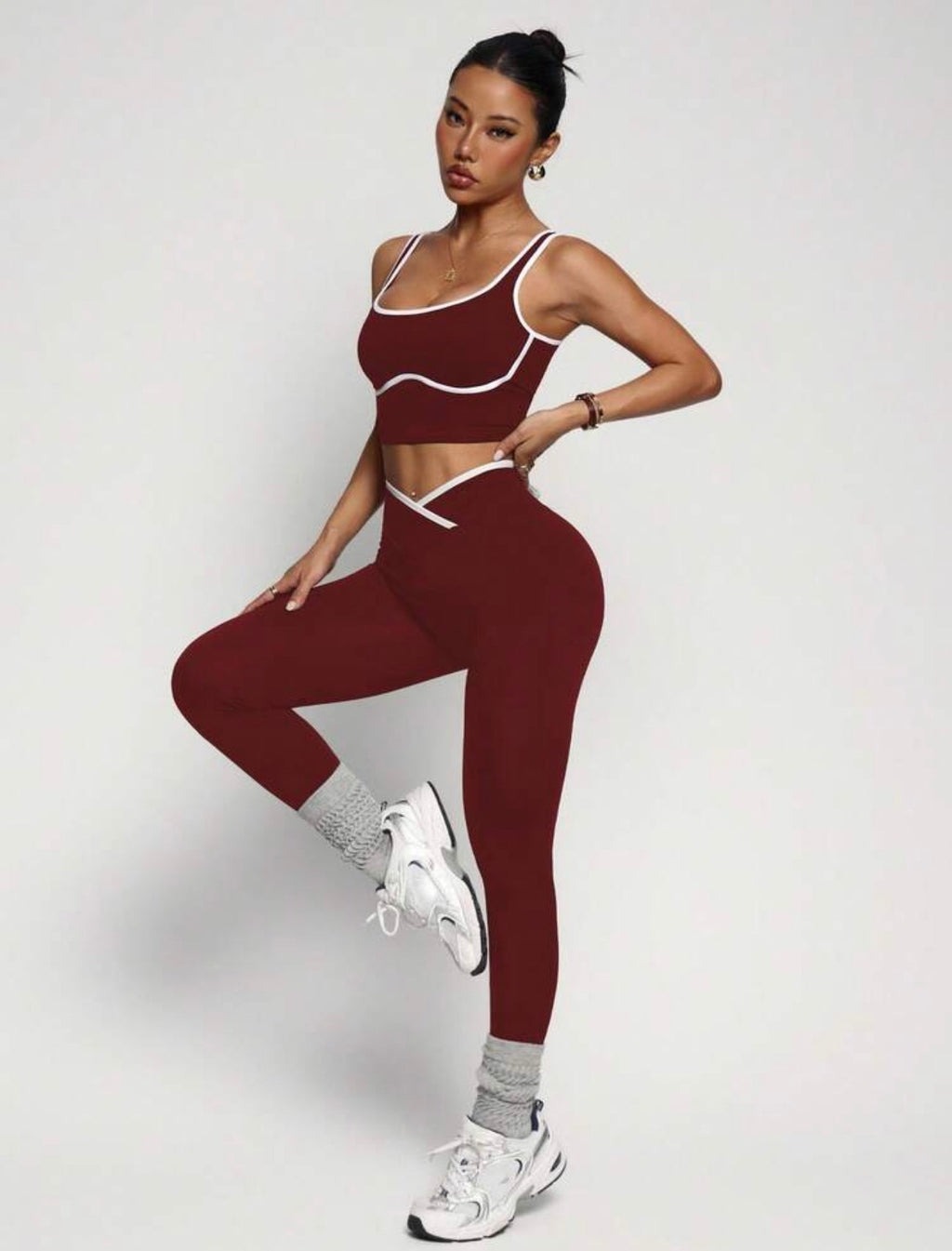 Women’s Seamless Colorblock Sports Set, Two-Piece Yoga & Workout Activewear