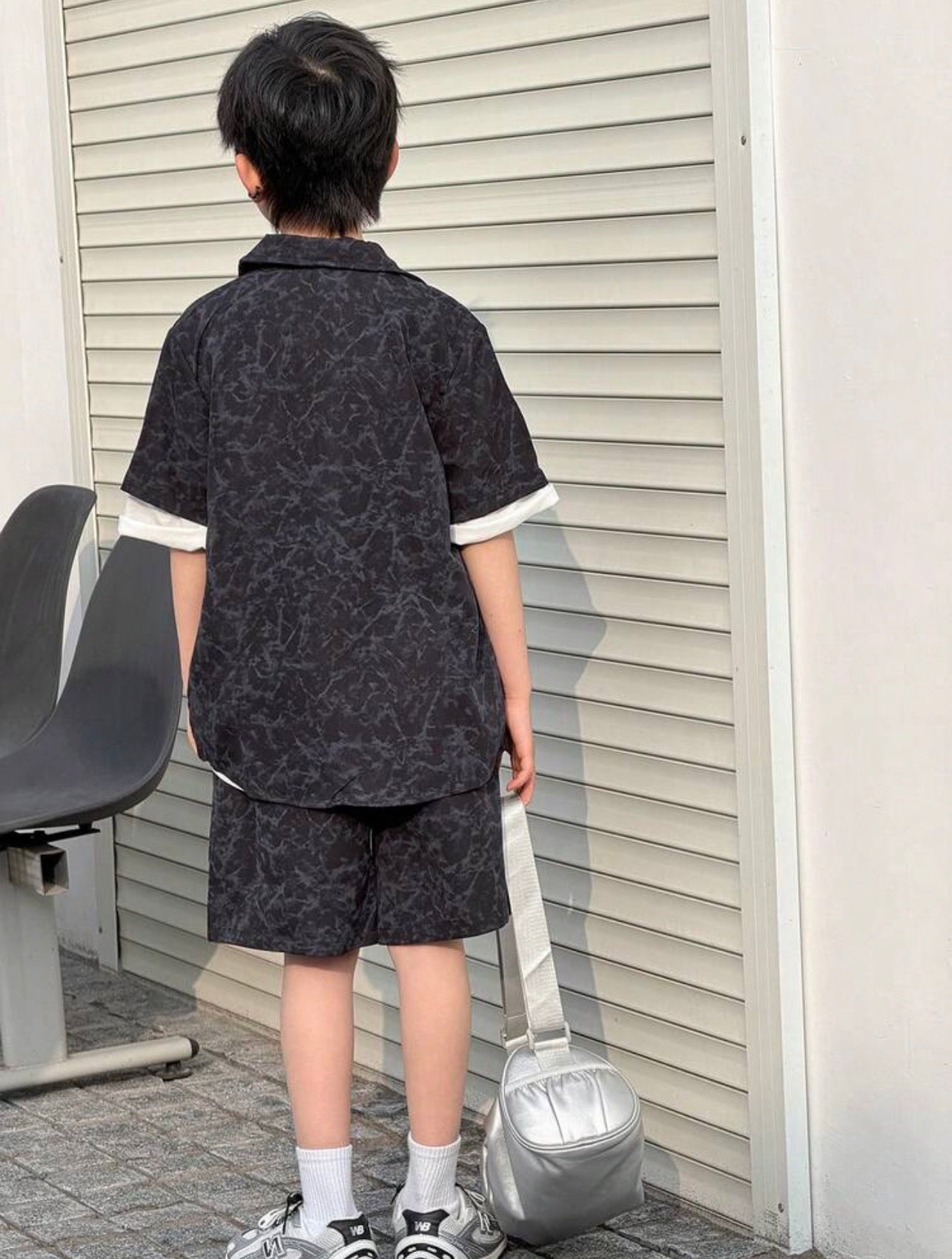 Tween Boys Loose Fit Short Sleeve Shirt & Shorts Casual Summer Set