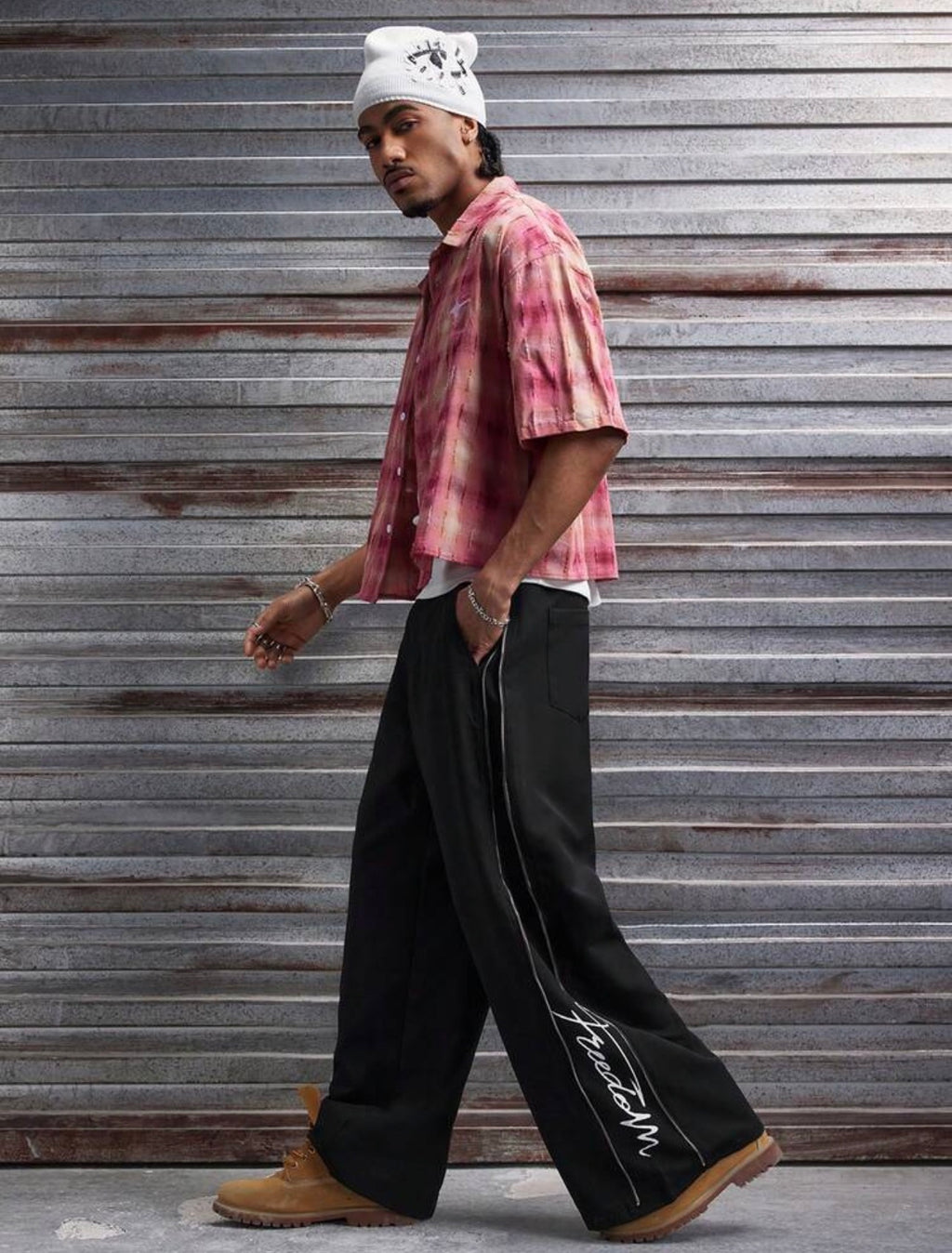 Men’s Zip Decor Loose Wide-Leg Pants – Casual Street Fashion Trousers