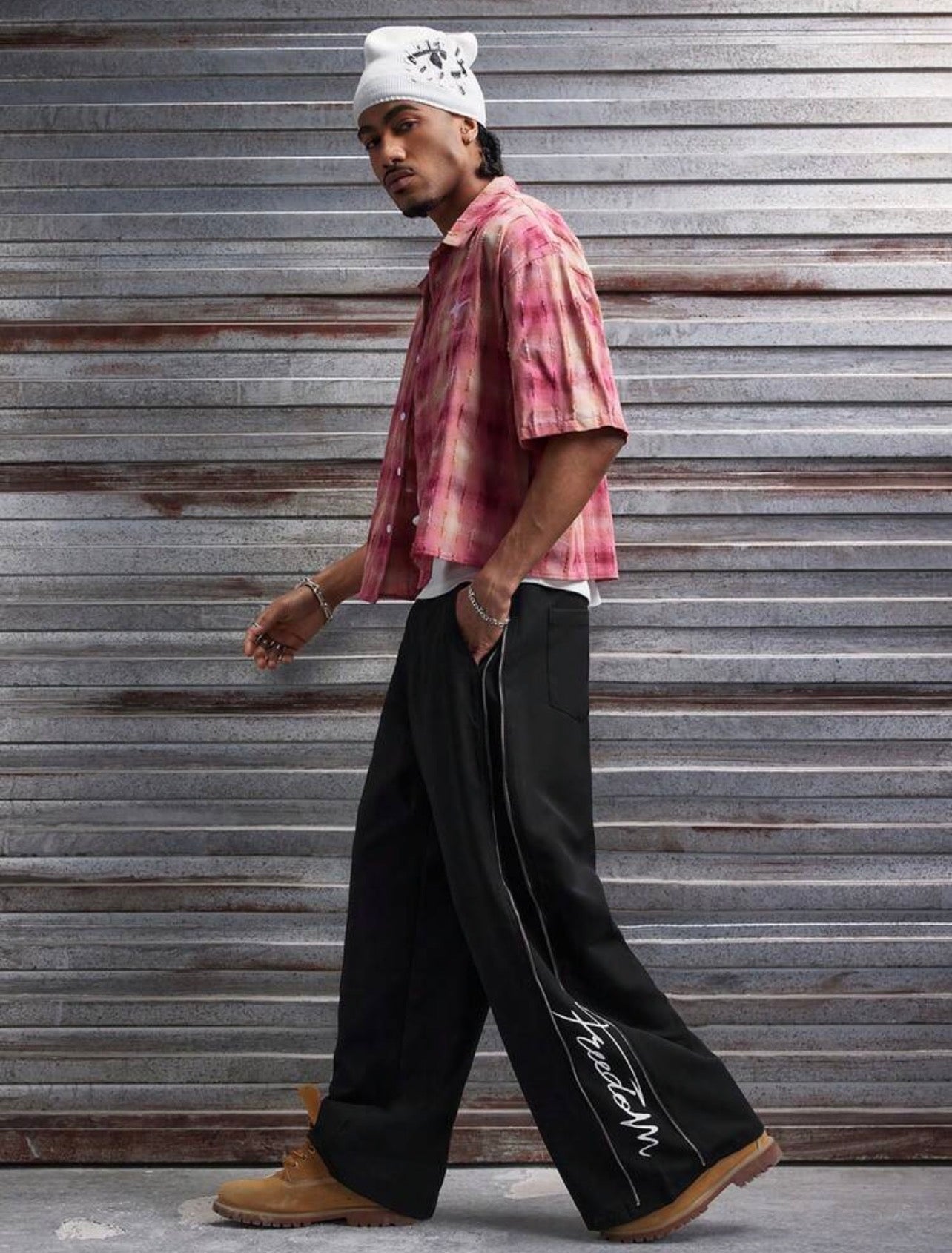 Men’s Zip Decor Loose Wide-Leg Pants – Casual Street Fashion Trousers