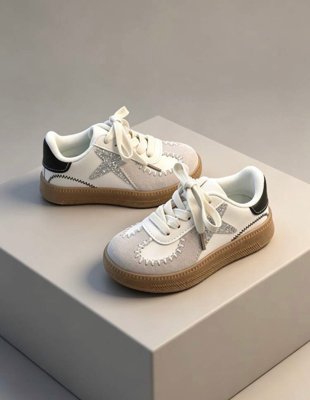 Kids’ Retro Lace-Up Sports Sneakers with Non-Slip Sole for Everyday Wear