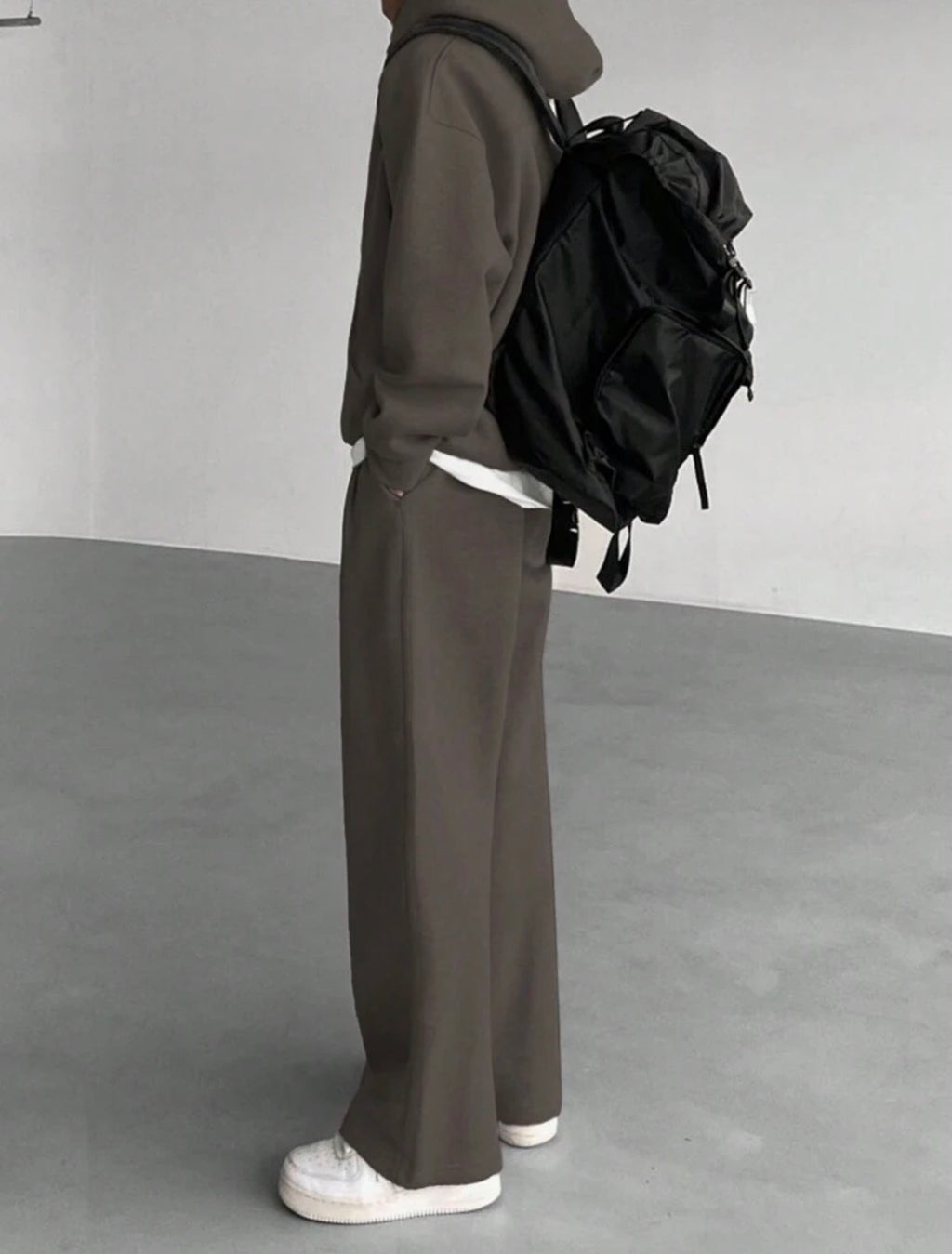 Men’s Solid Color Hooded Sweatshirt & Casual Pants Two-Piece Set – Fall/Winter Outfit