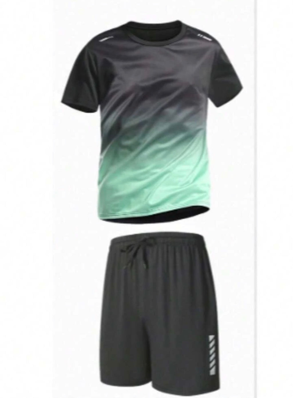 Men’s Quick-Dry Short Sleeve T-Shirt & Shorts Fitness Training 2-Piece Sports Set