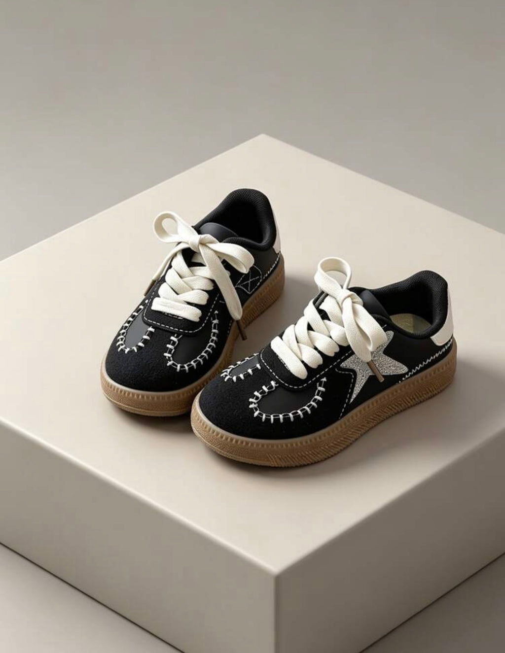 Kids’ Retro Lace-Up Sports Sneakers with Non-Slip Sole for Everyday Wear