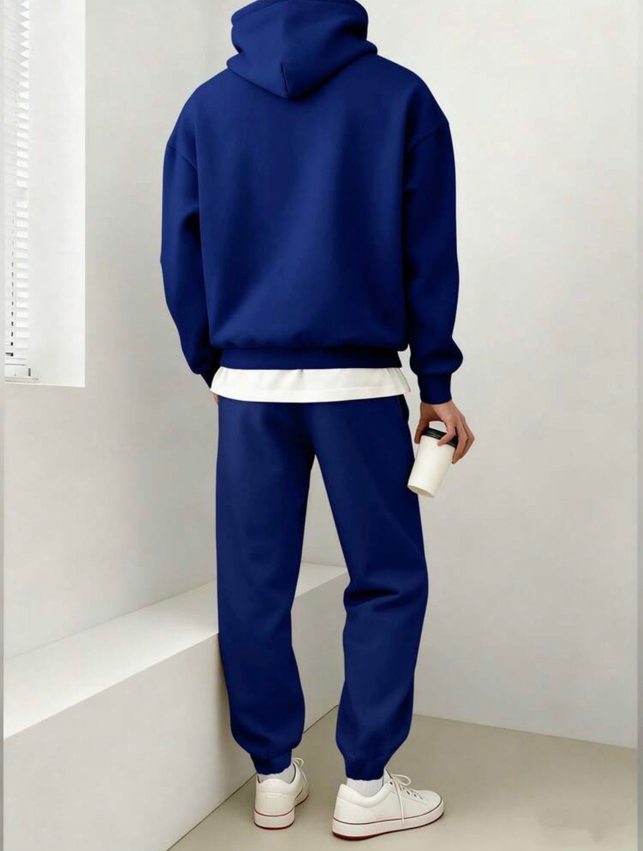 Men’s Horse Logo Hoodie & Sweatpants Two-Piece Sportswear Set – Casual Autumn Outfit