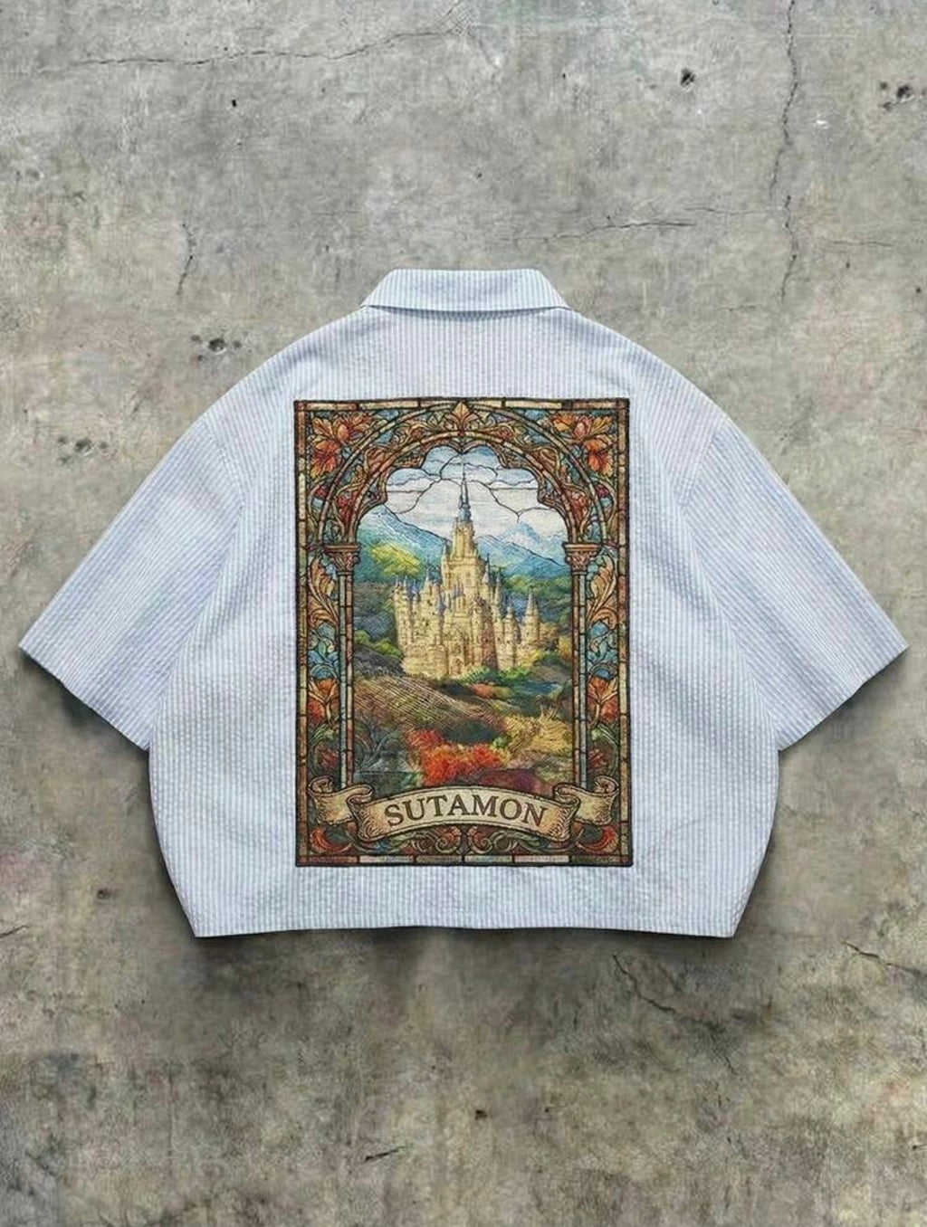 Men’s All-Over Print Short Sleeve Shirt – Loose Fit Casual Streetwear Top