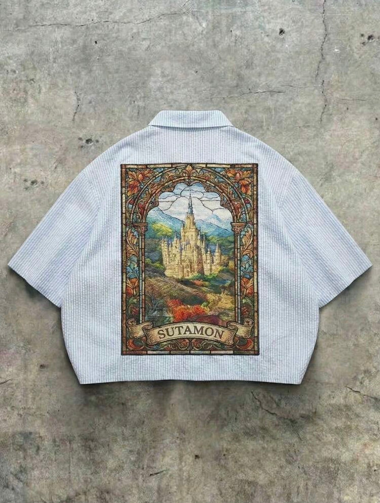Men’s All-Over Print Short Sleeve Shirt – Loose Fit Casual Streetwear Top