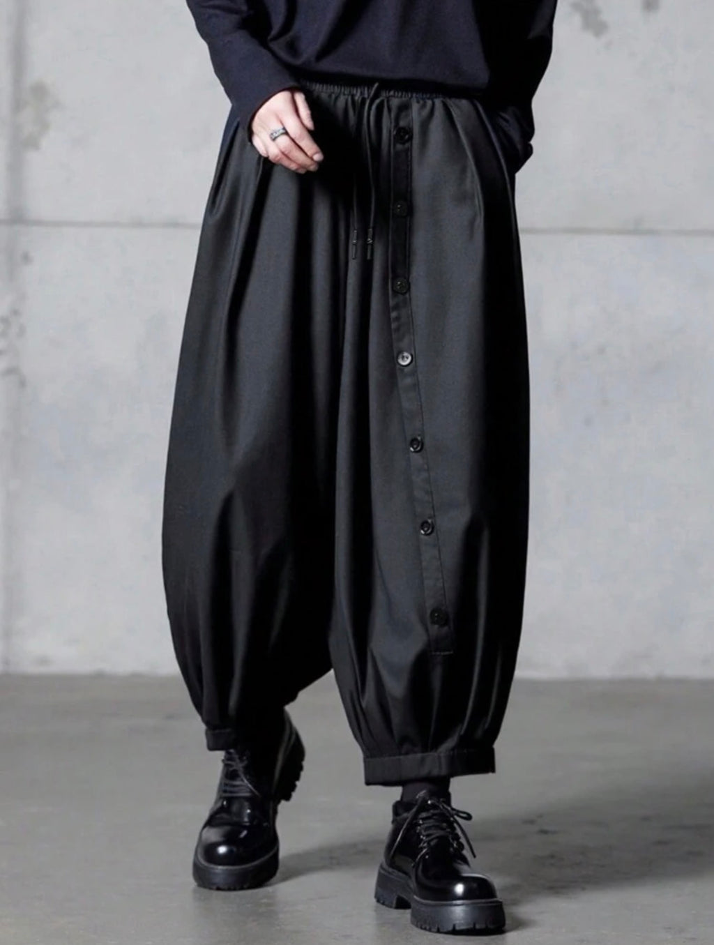 Men’s Wide Leg Baggy Cropped Lantern Pants – Casual Streetwear Trousers