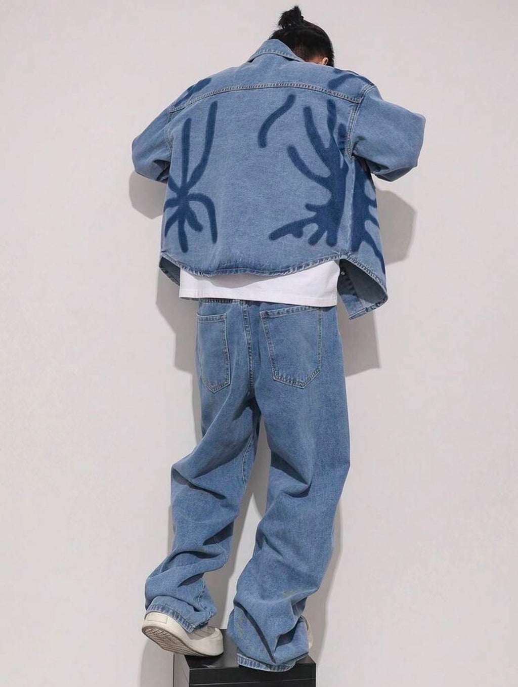 Men’s Denim Jeans Set – Baggy Fit Streetwear Outfit