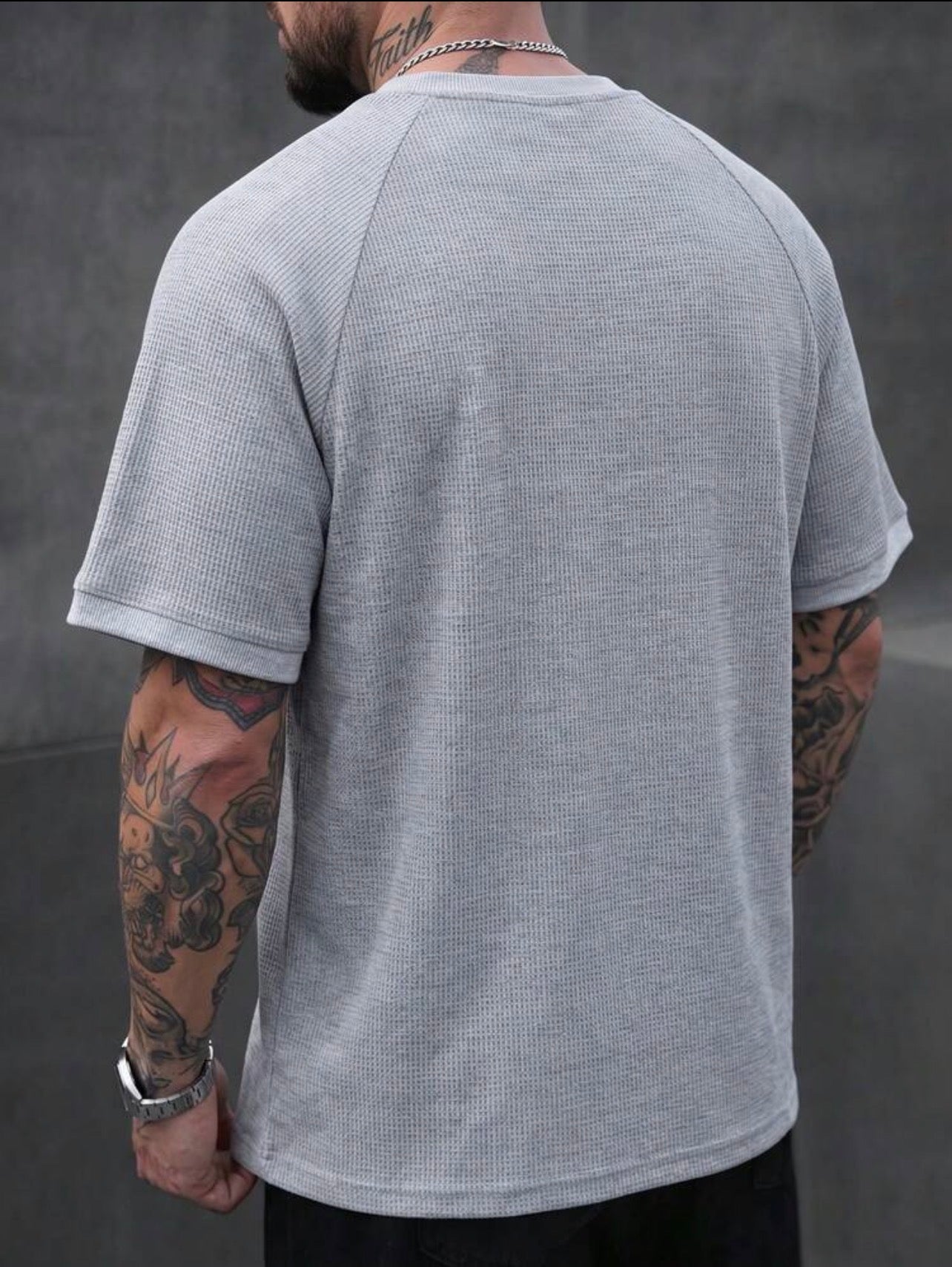 Men’s Minimalist Dropped Shoulder Short Sleeve T-Shirt – Casual Daily Commute Top