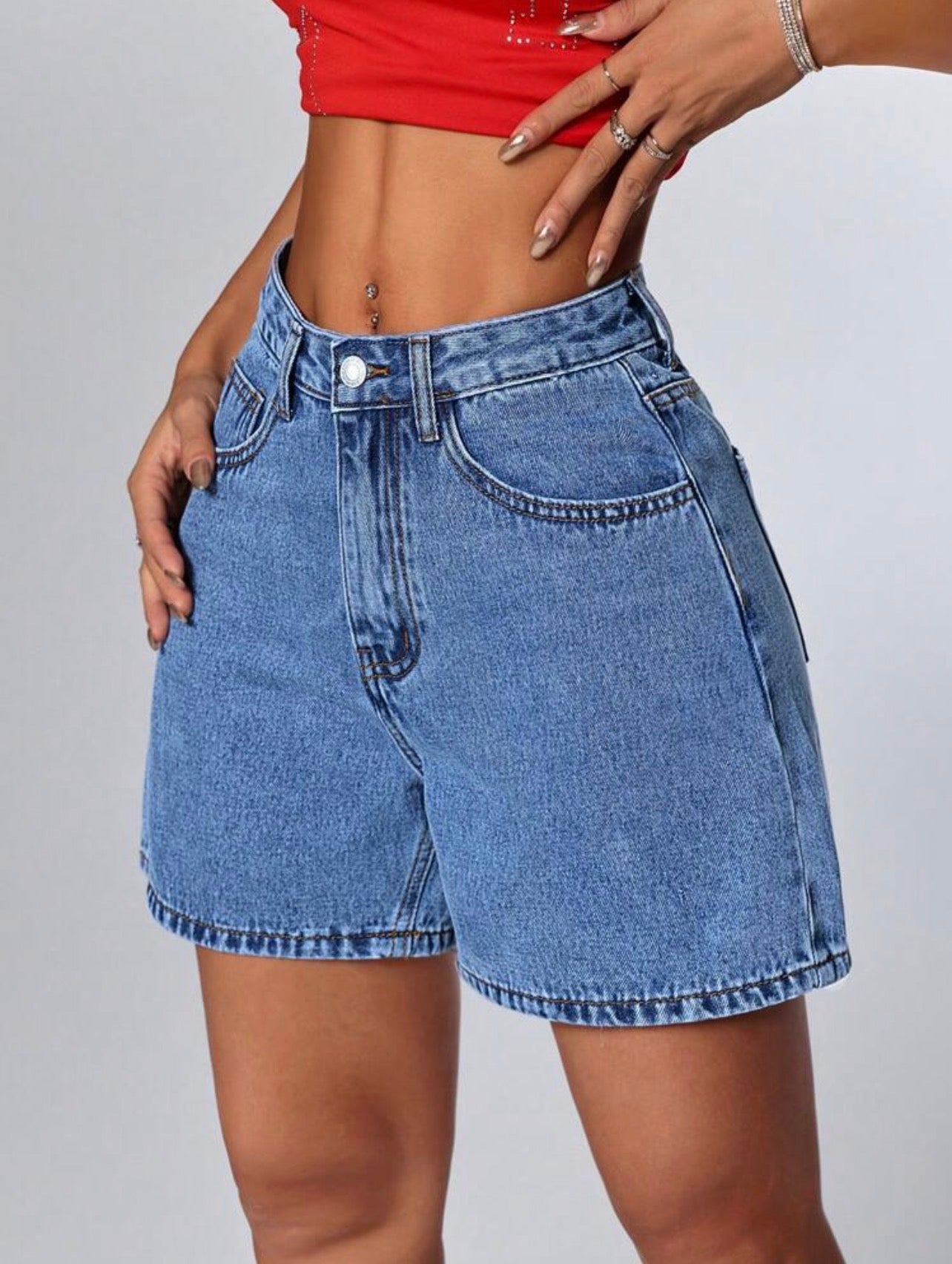 Women’s Casual Washed Loose Denim Shorts – Cotton Street Style Summer Wear