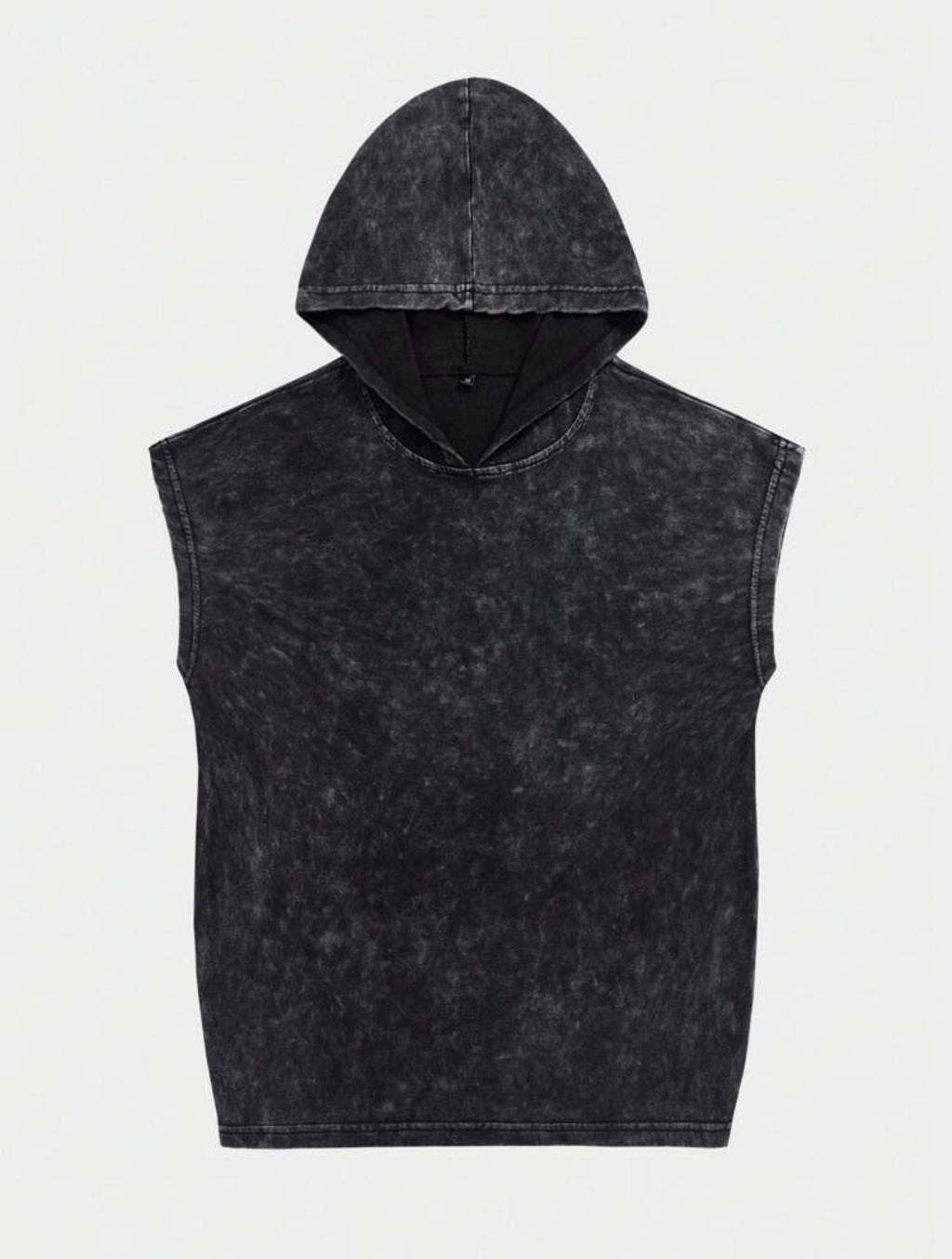 Men’s Hooded Sleeveless Washed Vintage Vest & Shorts Two-Piece Set – Casual Streetwear Outfit
