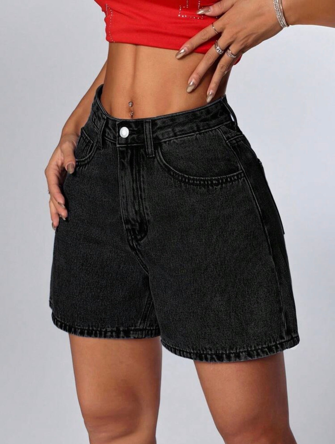 Women’s Casual Washed Loose Denim Shorts – Cotton Street Style Summer Wear