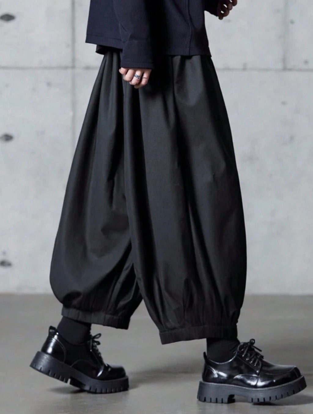 Men’s Wide Leg Baggy Cropped Lantern Pants – Casual Streetwear Trousers