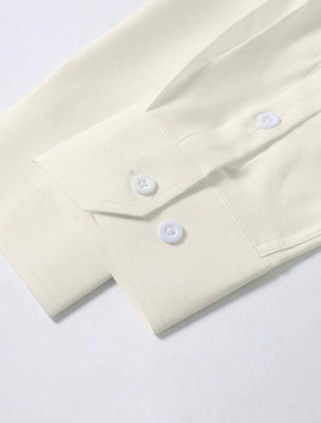 Men’s Solid Color Button-Front Long Sleeve Casual Business Shirt – Zip Detail Formal Style Top