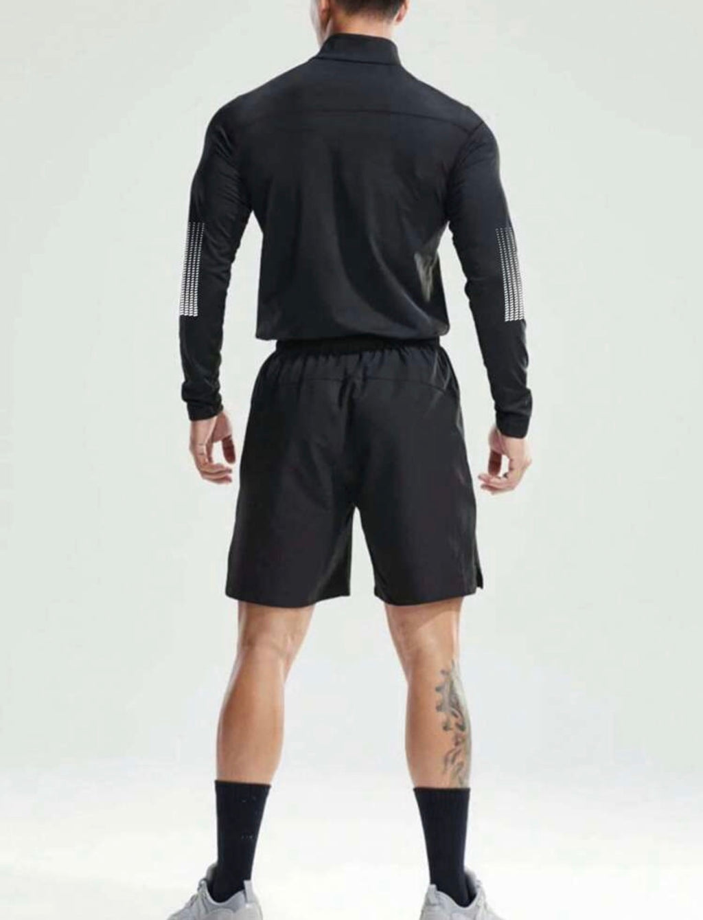Men’s Letter Graphic Quarter-Zip Sports Jacket Lightweight Fitness Workout Top