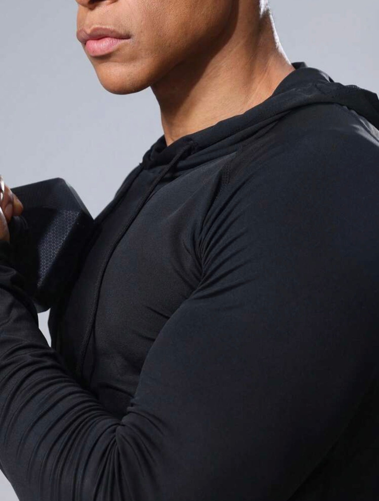 Men’s 3-Piece Compression Sports Set with Long Sleeve Shirt, Hoodie & Fitness Pants
