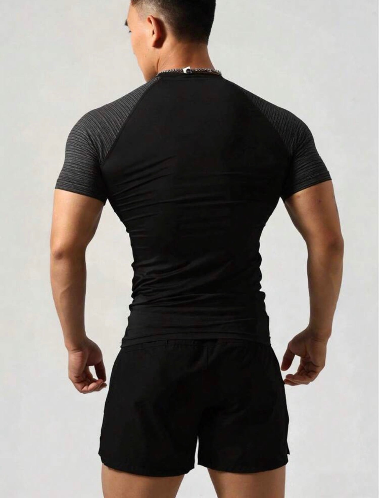 Men’s Short Sleeve T-Shirt & Shorts Athletic Training Set