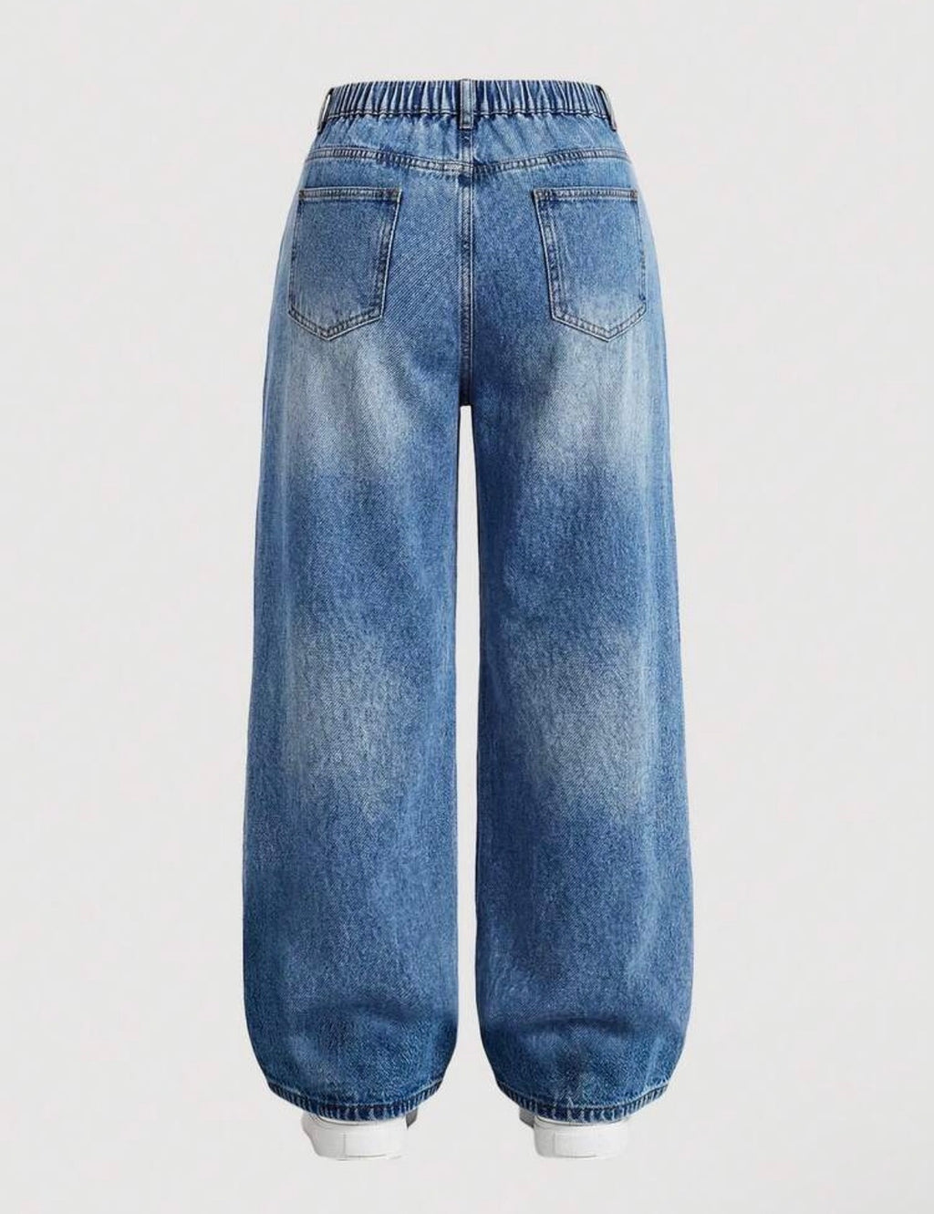 💙 MOD Plus Size Baggy Ripped Wide Leg Jeans