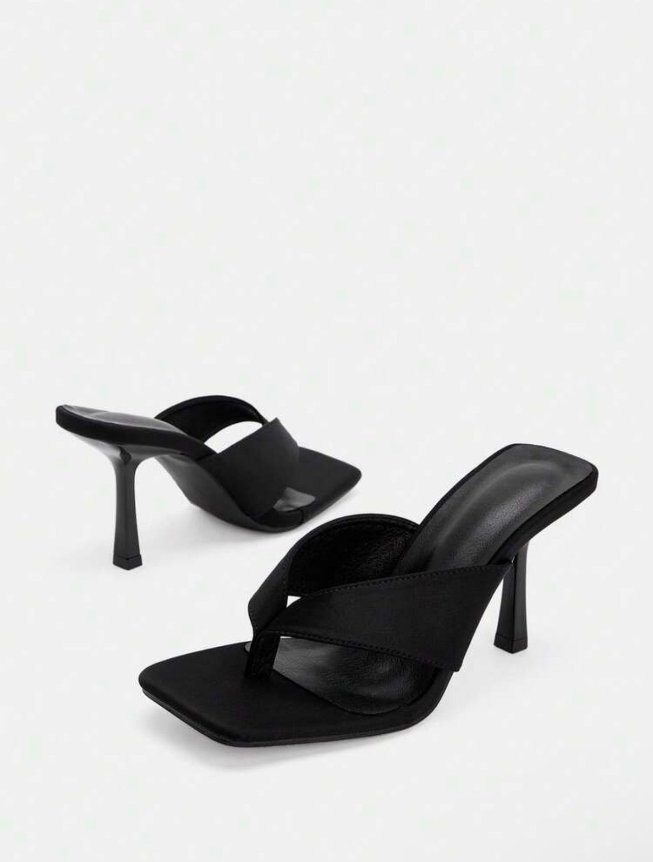 Women’s Minimalist High Heel Flip Flop Sandals – Fashion Kitten Heel Summer Shoes
