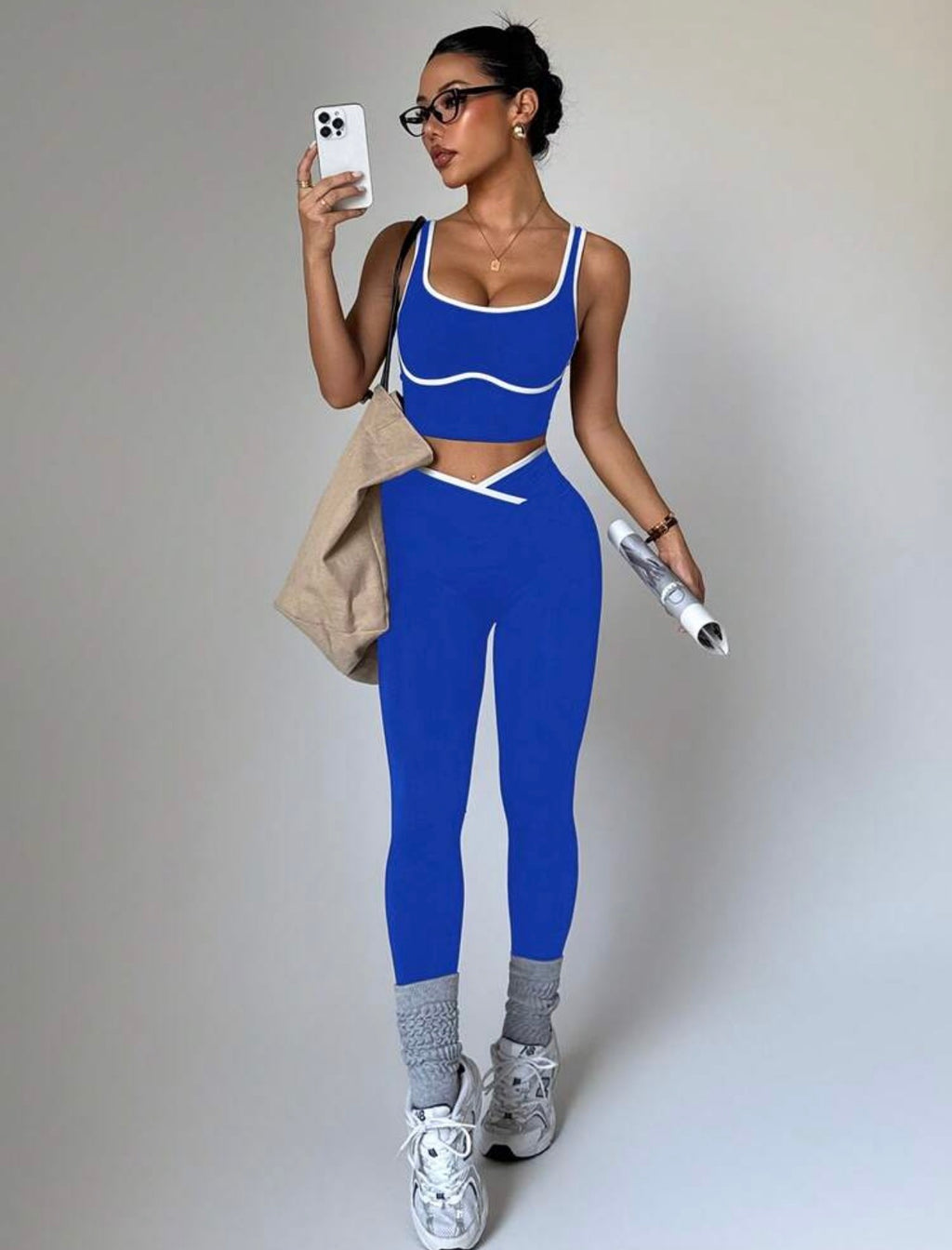 Women’s Seamless Colorblock Sports Set, Two-Piece Yoga & Workout Activewear