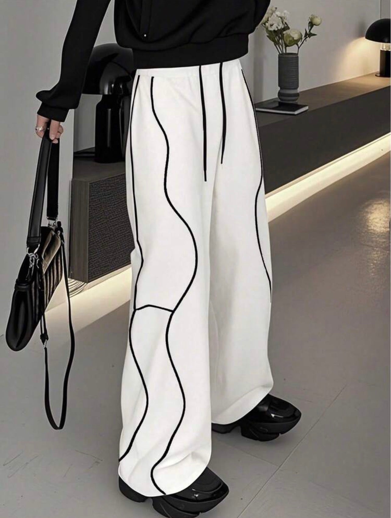 Men’s Contrast Trim Casual Pants – Versatile Fall Trousers