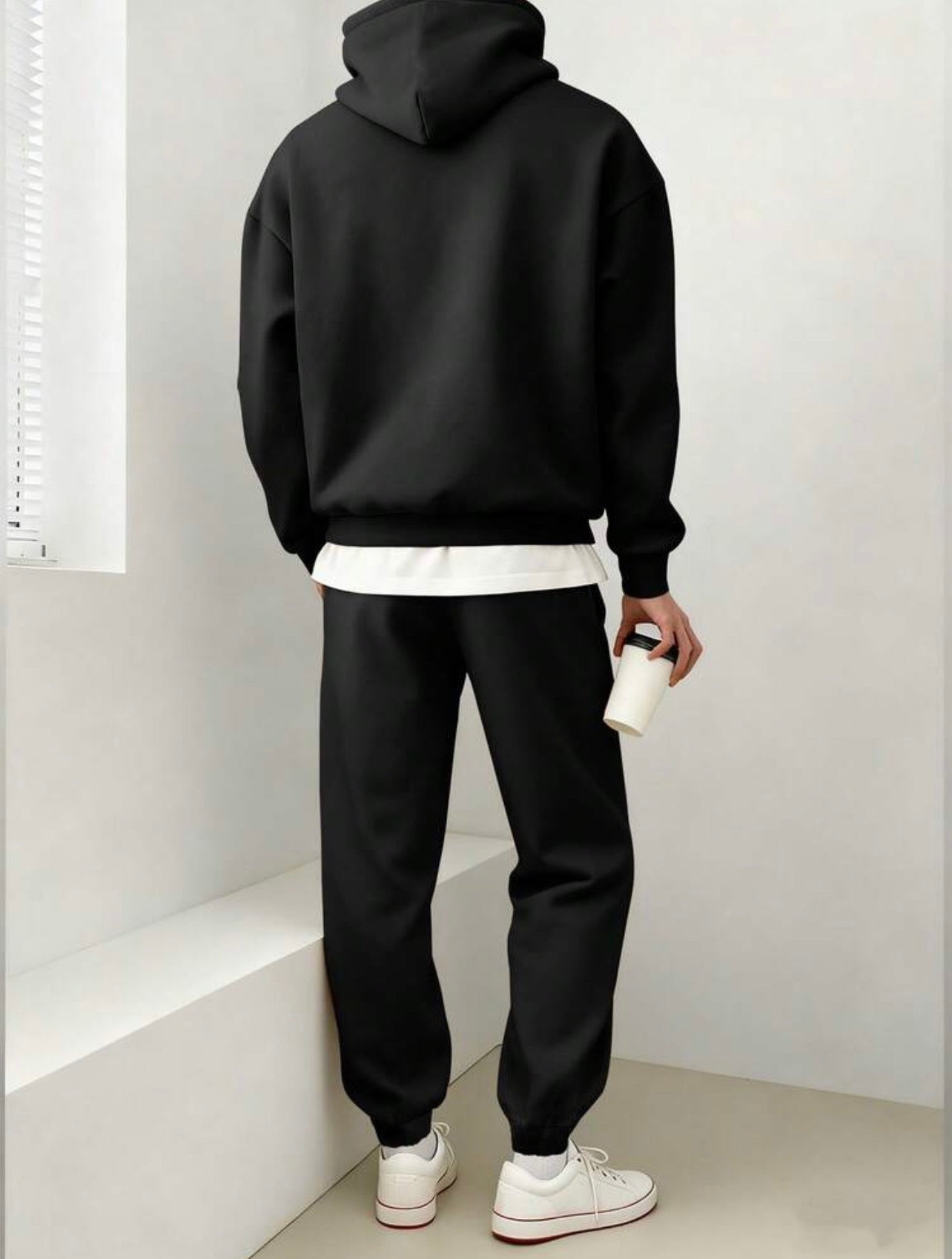 Men’s Horse Logo Hoodie & Sweatpants Two-Piece Sportswear Set – Casual Autumn Outfit