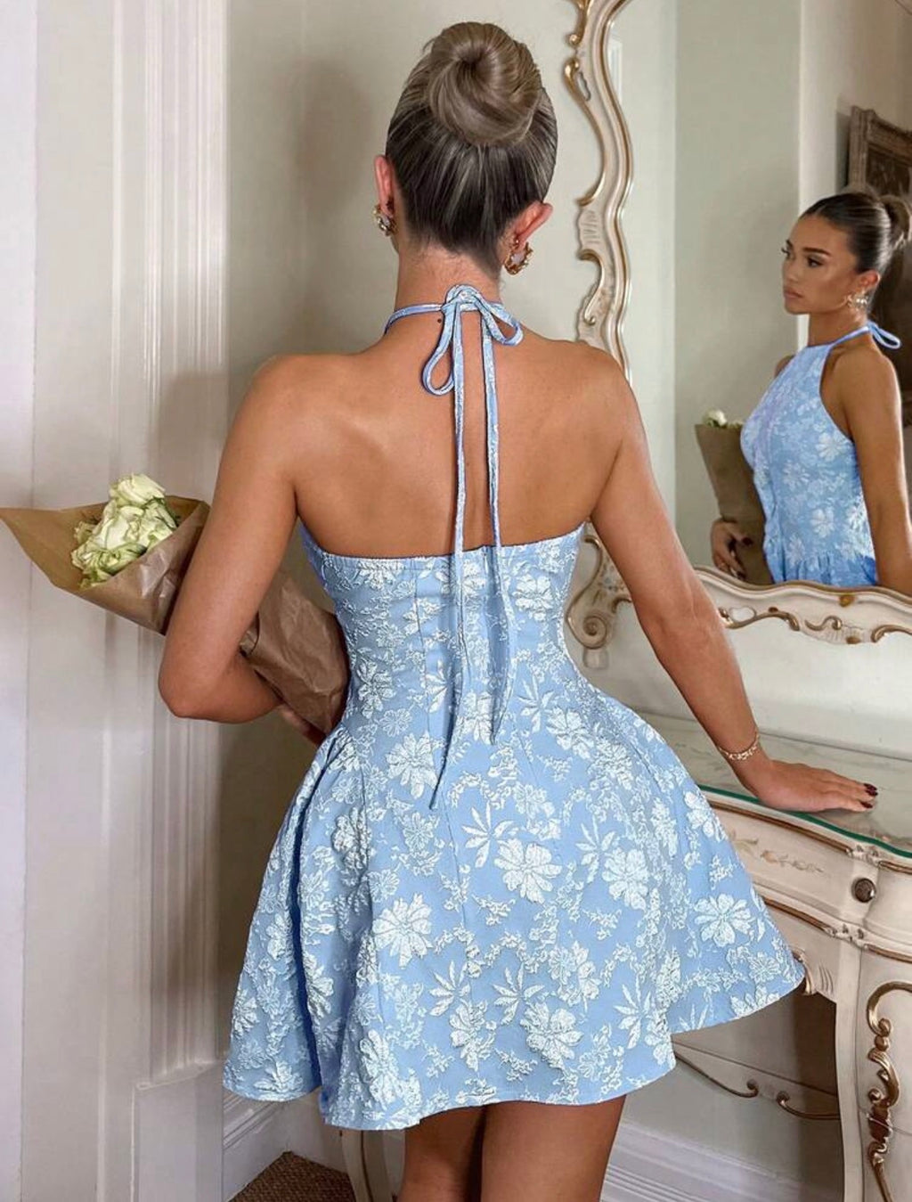 Elegant French Style Sleeveless Ruched Mini Dress – Tea Party & Occasion Wear