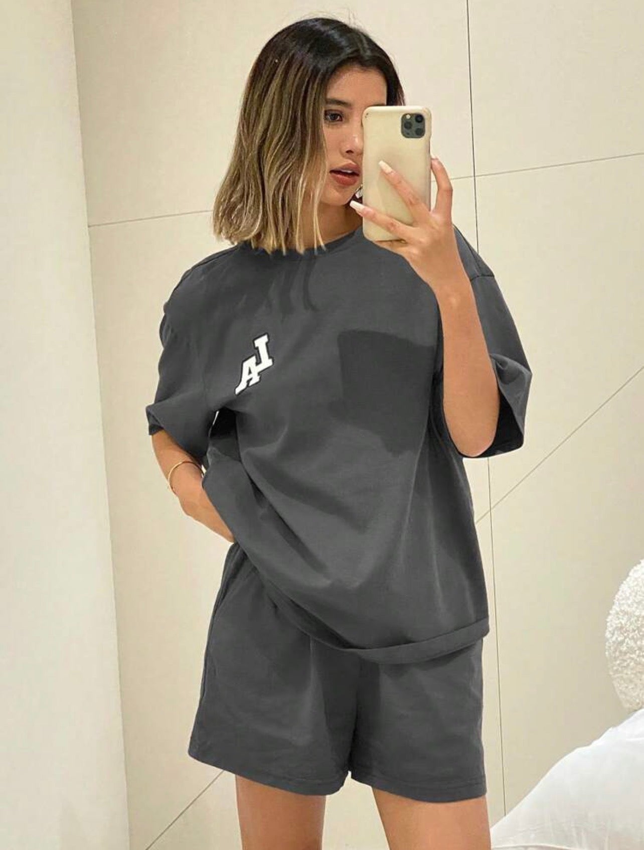 Women’s Printed Loose Shorts Pajama Set – Casual Homewear Outfit