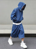 Men’s Hooded Denim Top & Denim Pants Two-Piece Set – Casual Streetwear Outfit