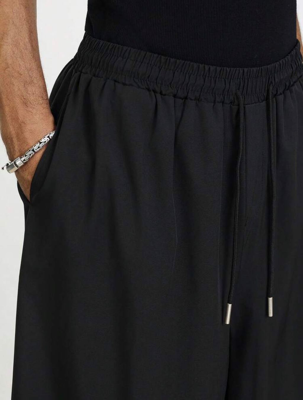 Men’s Oversized Baggy Cargo Pants with Flap Pockets & Drawstring Waist – Casual Streetwear Trousers