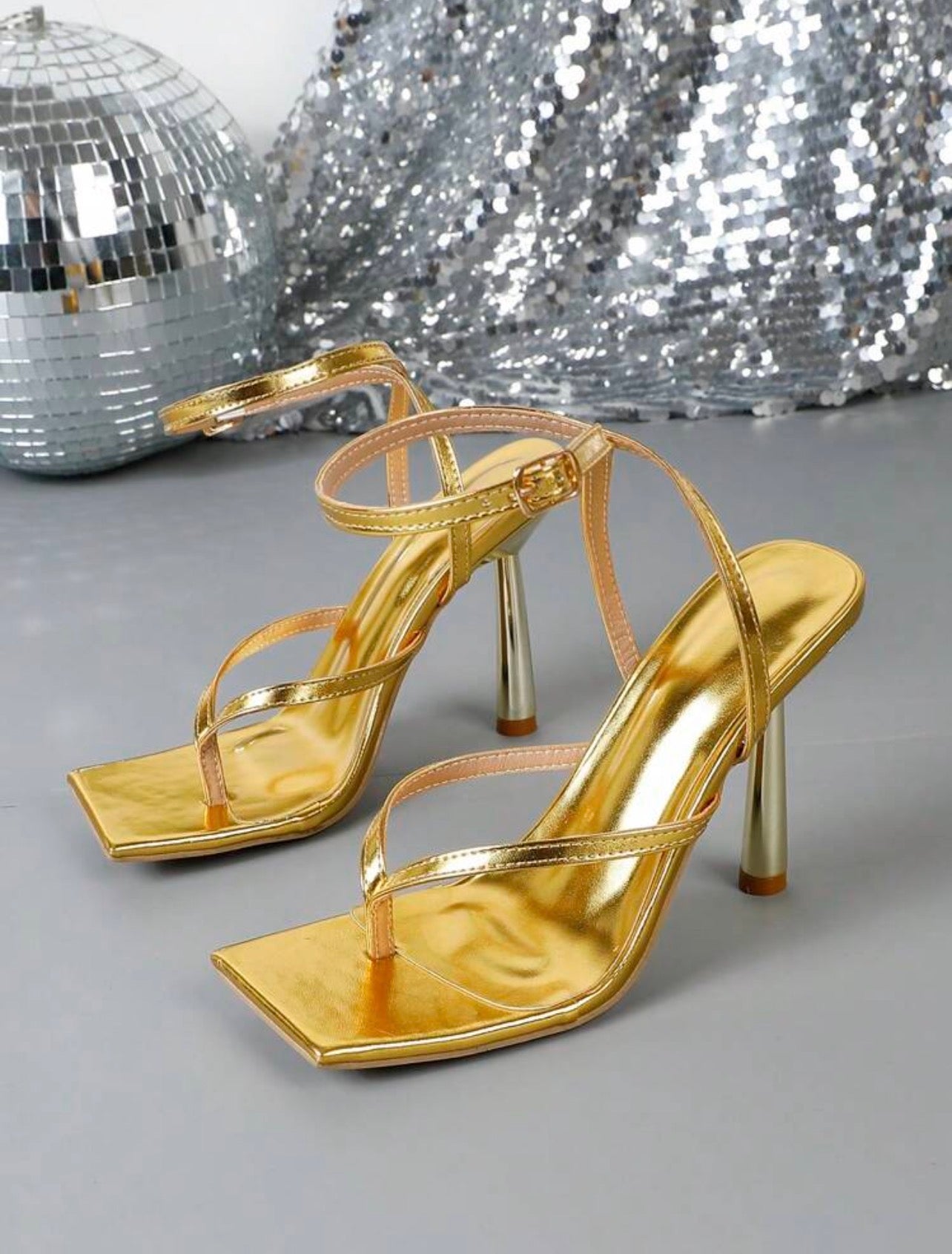 Women’s Square Toe High Heel Sandals – Fashion Elegant Summer Shoes