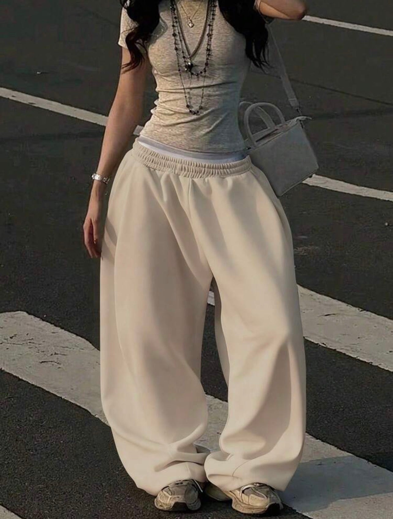 Women’s Loose Fit Elastic Waist Casual Street Sweatpants – Everyday Joggers