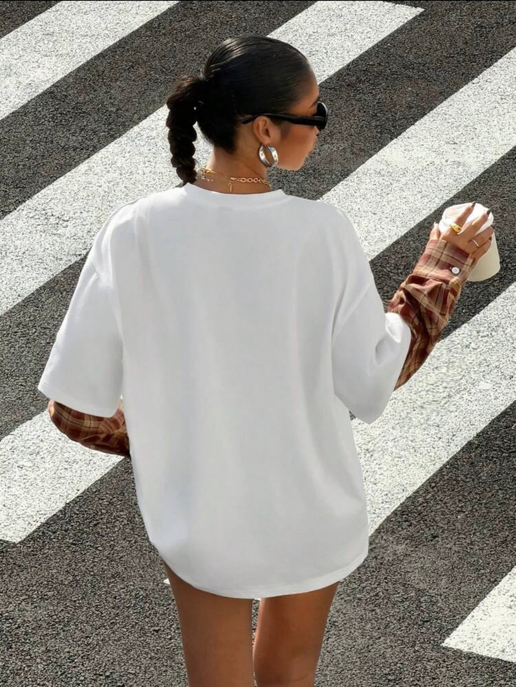Women’s Contrast Color Knit T-Shirt – Casual Short Sleeve Top