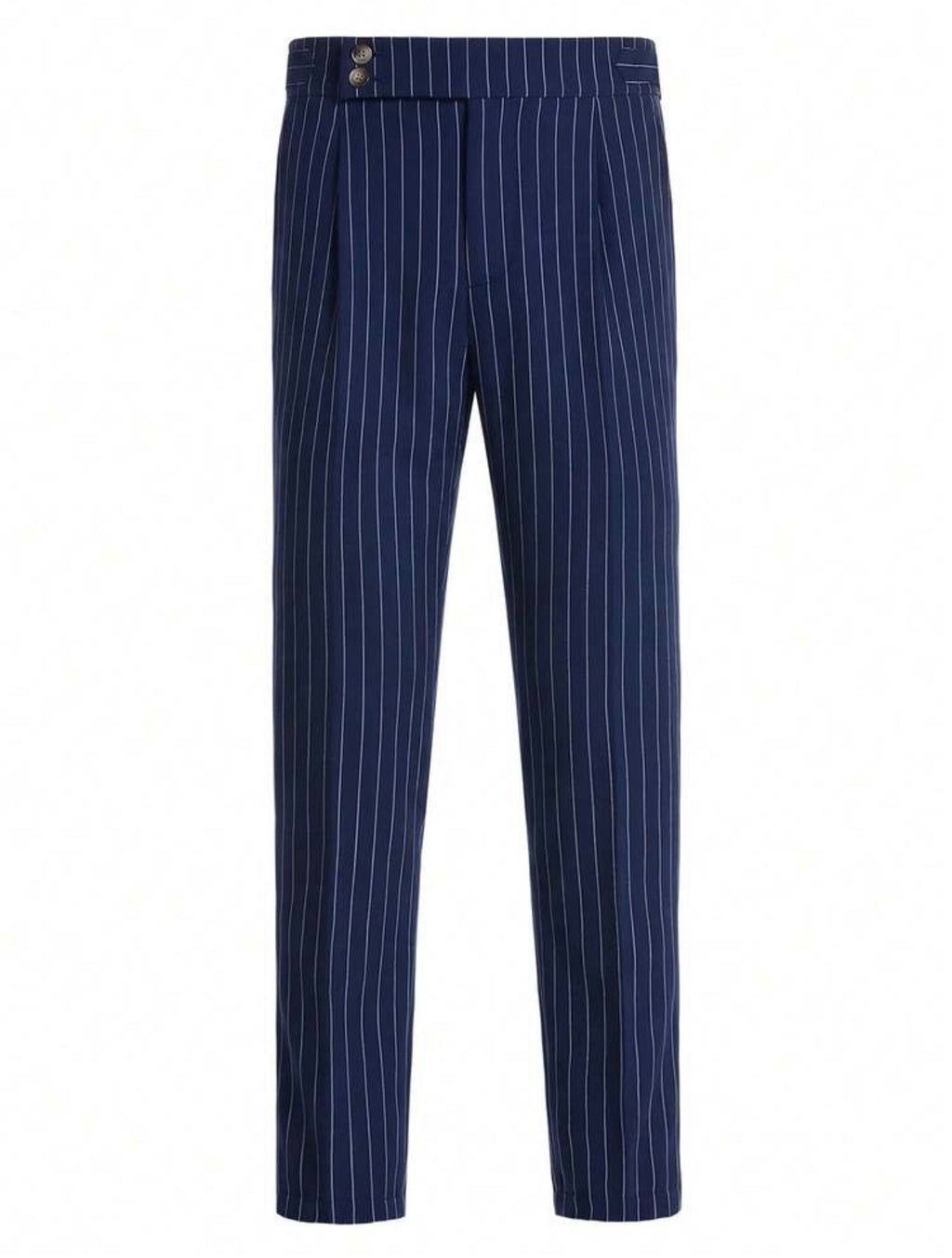 Men’s Striped Suit Pants with Slant Pockets – Casual Business Formal Trousers