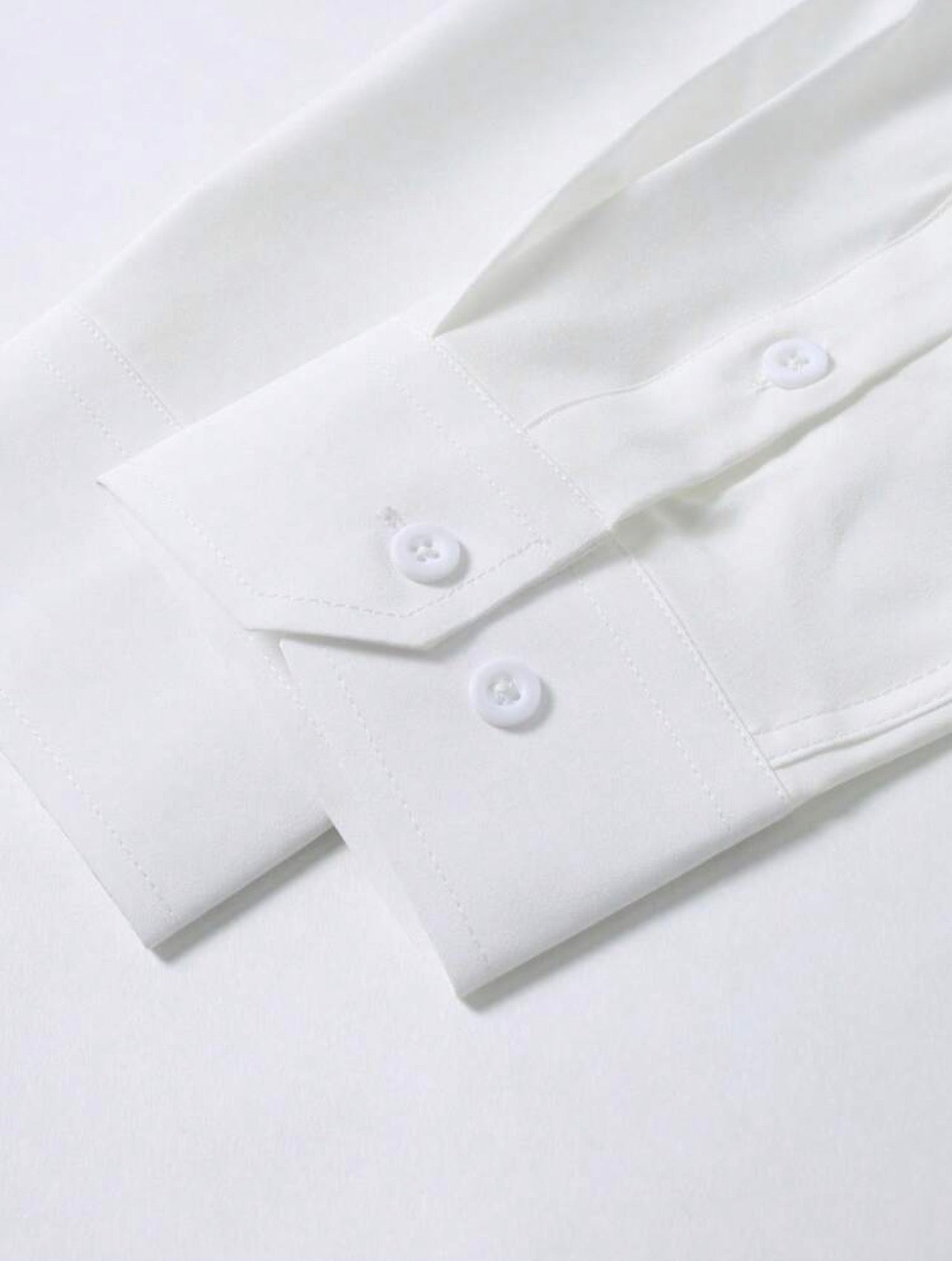Men’s Solid Color Button-Front Long Sleeve Casual Business Shirt – Zip Detail Formal Style Top