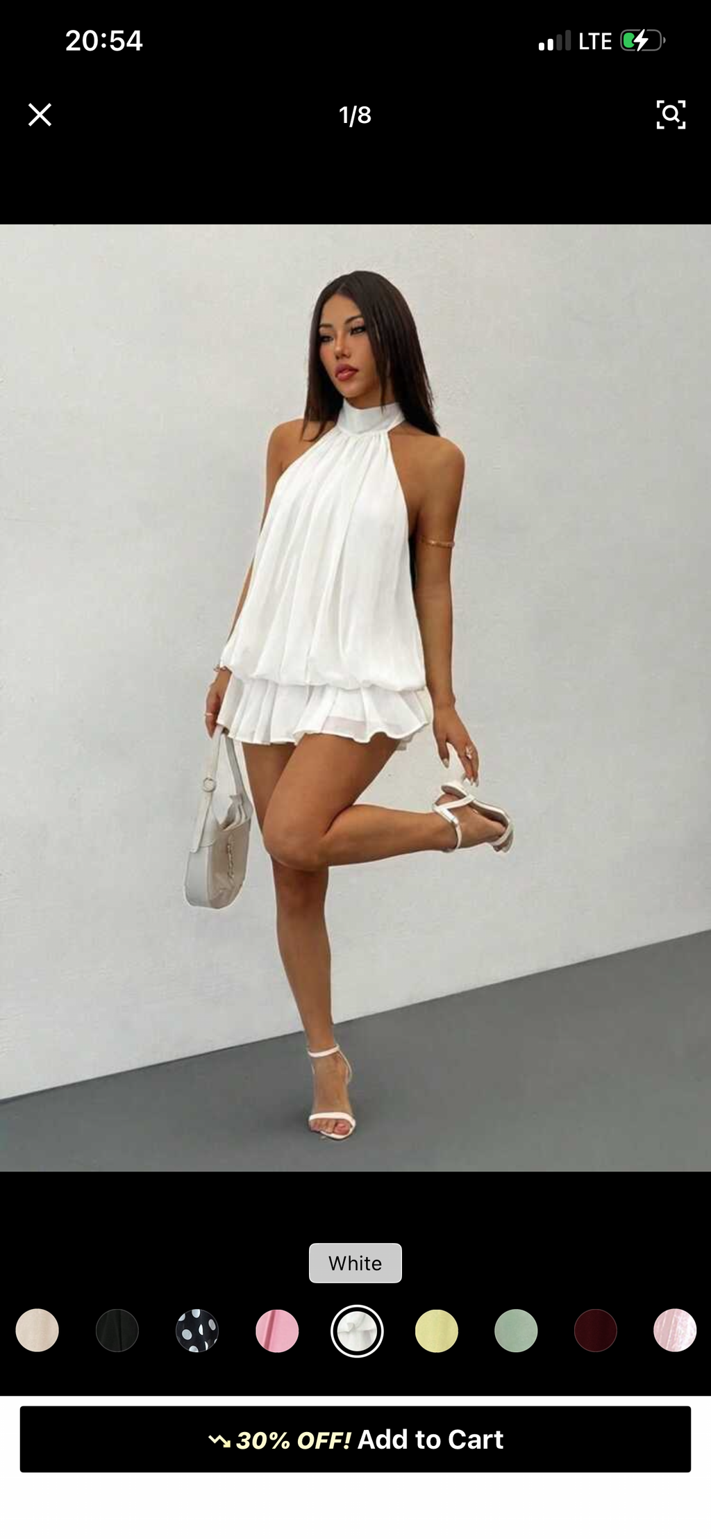 Elegant Sleeveless Tie-Neck Mini Dress for Women – Chic Party & Casual Wear Dress