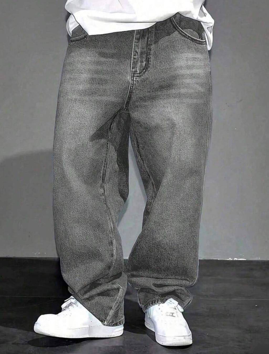 Y2K Straight Leg Washed Denim Jeans for Teenage Boys – Casual Streetwear Style