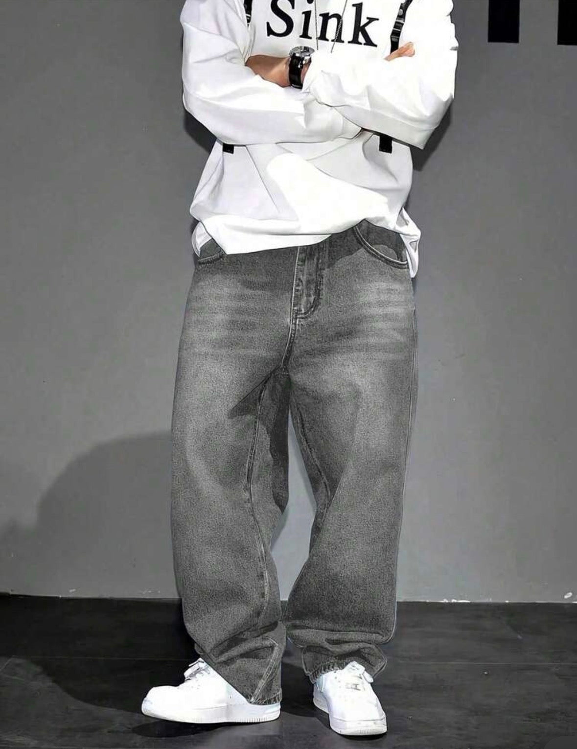 Y2K Straight Leg Washed Denim Jeans for Teenage Boys – Casual Streetwear Style