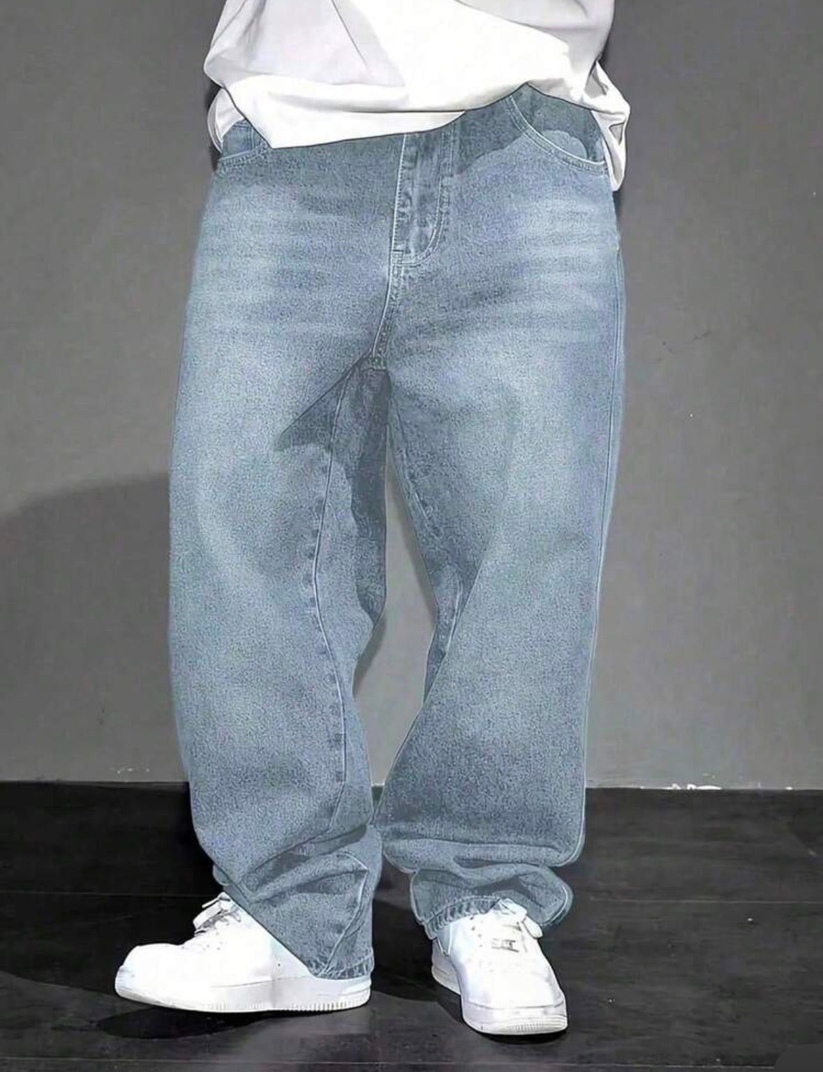 Y2K Straight Leg Washed Denim Jeans for Teenage Boys – Casual Streetwear Style