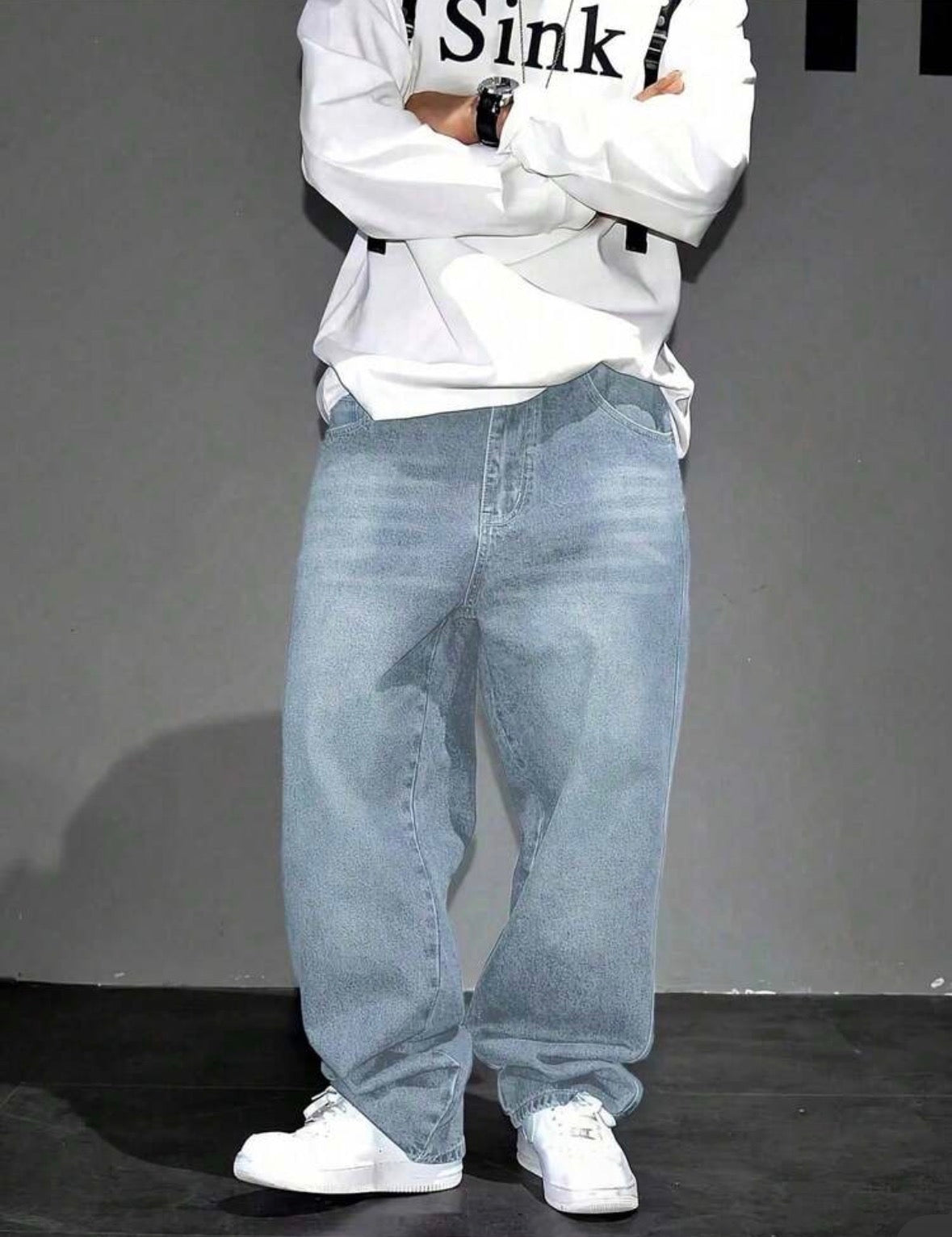 Y2K Straight Leg Washed Denim Jeans for Teenage Boys – Casual Streetwear Style