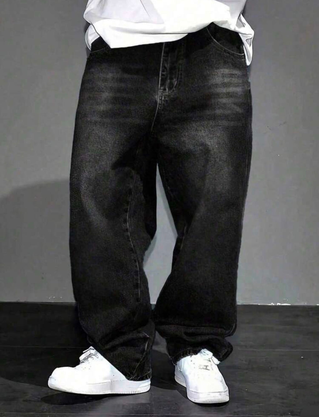 Y2K Straight Leg Washed Denim Jeans for Teenage Boys – Casual Streetwear Style