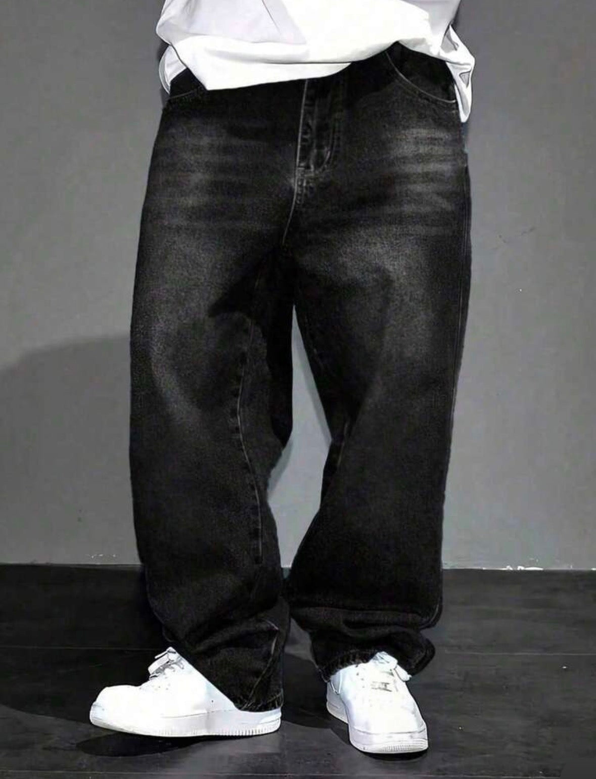 Y2K Straight Leg Washed Denim Jeans for Teenage Boys – Casual Streetwear Style