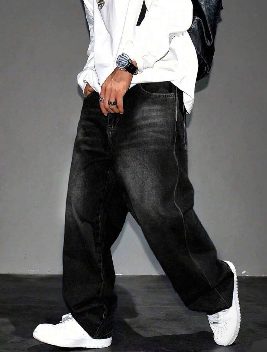 Y2K Straight Leg Washed Denim Jeans for Teenage Boys – Casual Streetwear Style