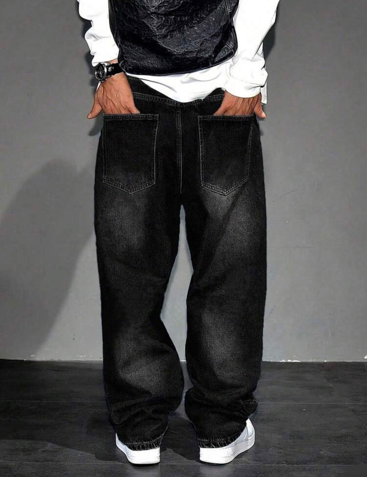 Y2K Straight Leg Washed Denim Jeans for Teenage Boys – Casual Streetwear Style