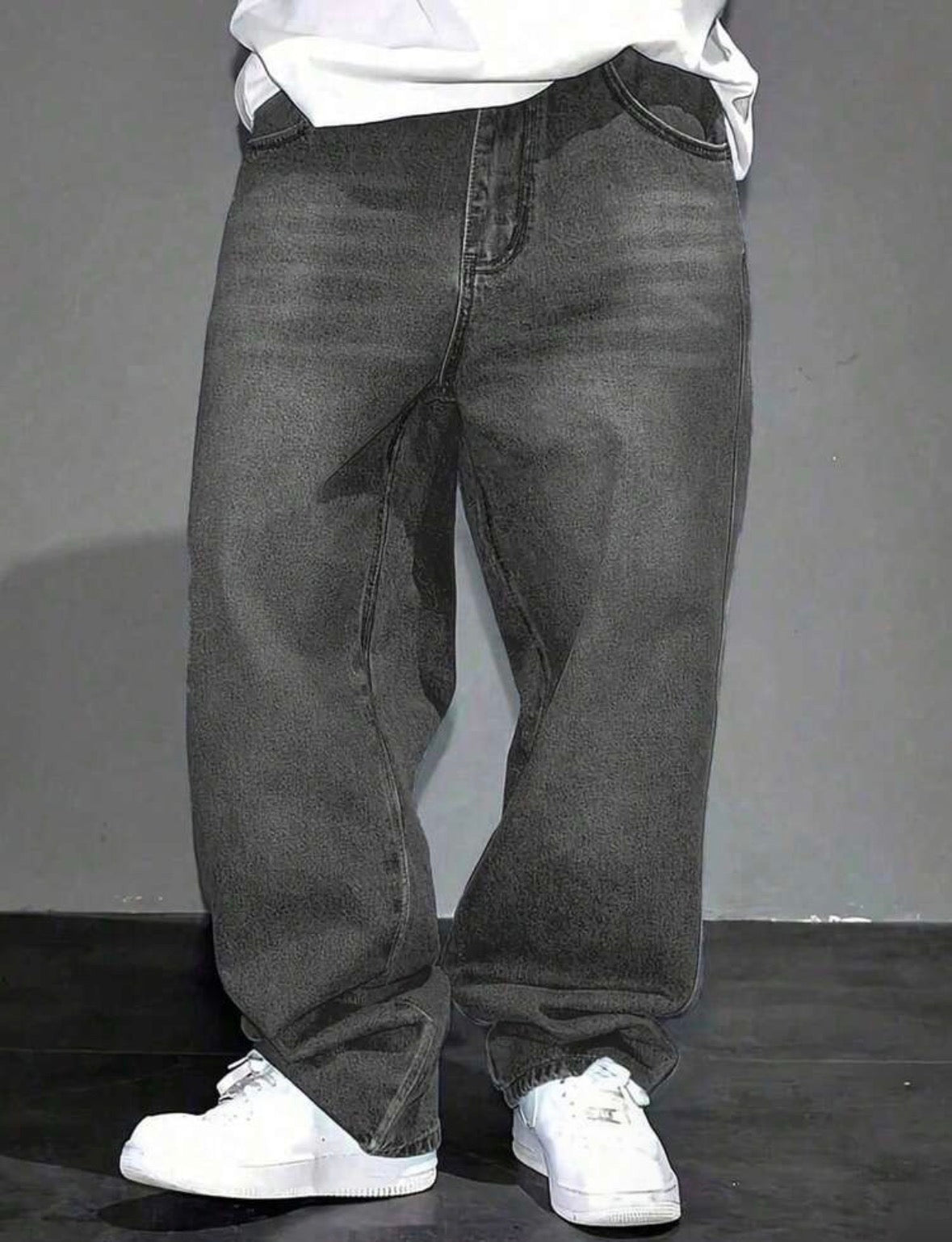 Y2K Straight Leg Washed Denim Jeans for Teenage Boys – Casual Streetwear Style