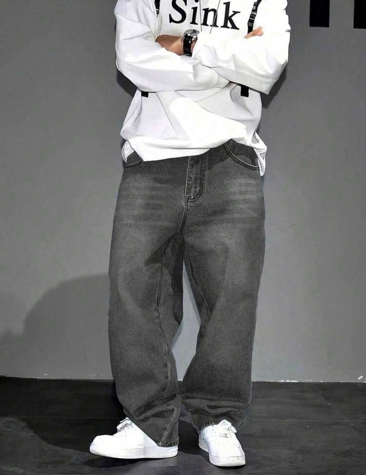Y2K Straight Leg Washed Denim Jeans for Teenage Boys – Casual Streetwear Style